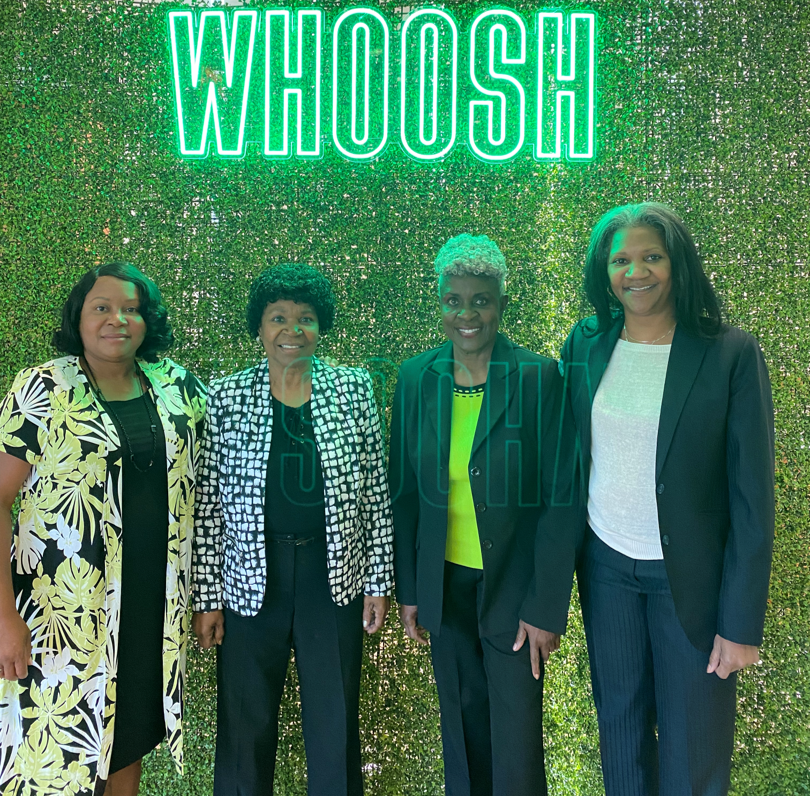 When Dr. Rashaunda Henderson (right) received the Provost’s Award for Faculty Mentoring, she was joined at the ceremony by (from left) her sister, Yolanda Davis; her mother, Janice; and her aunt, Barbara Chitman. 