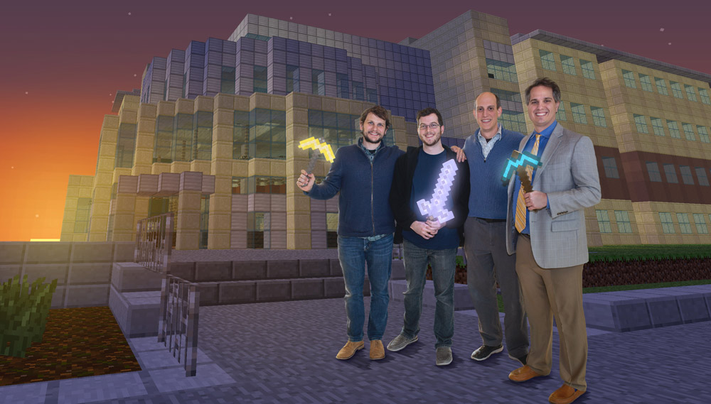 Researchers from the UT Dallas Center for Engineering Innovation embedded into a Polycraft World scene
